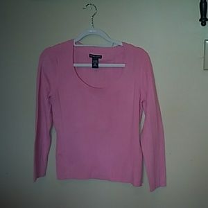 New York & Company pink knit sweater M